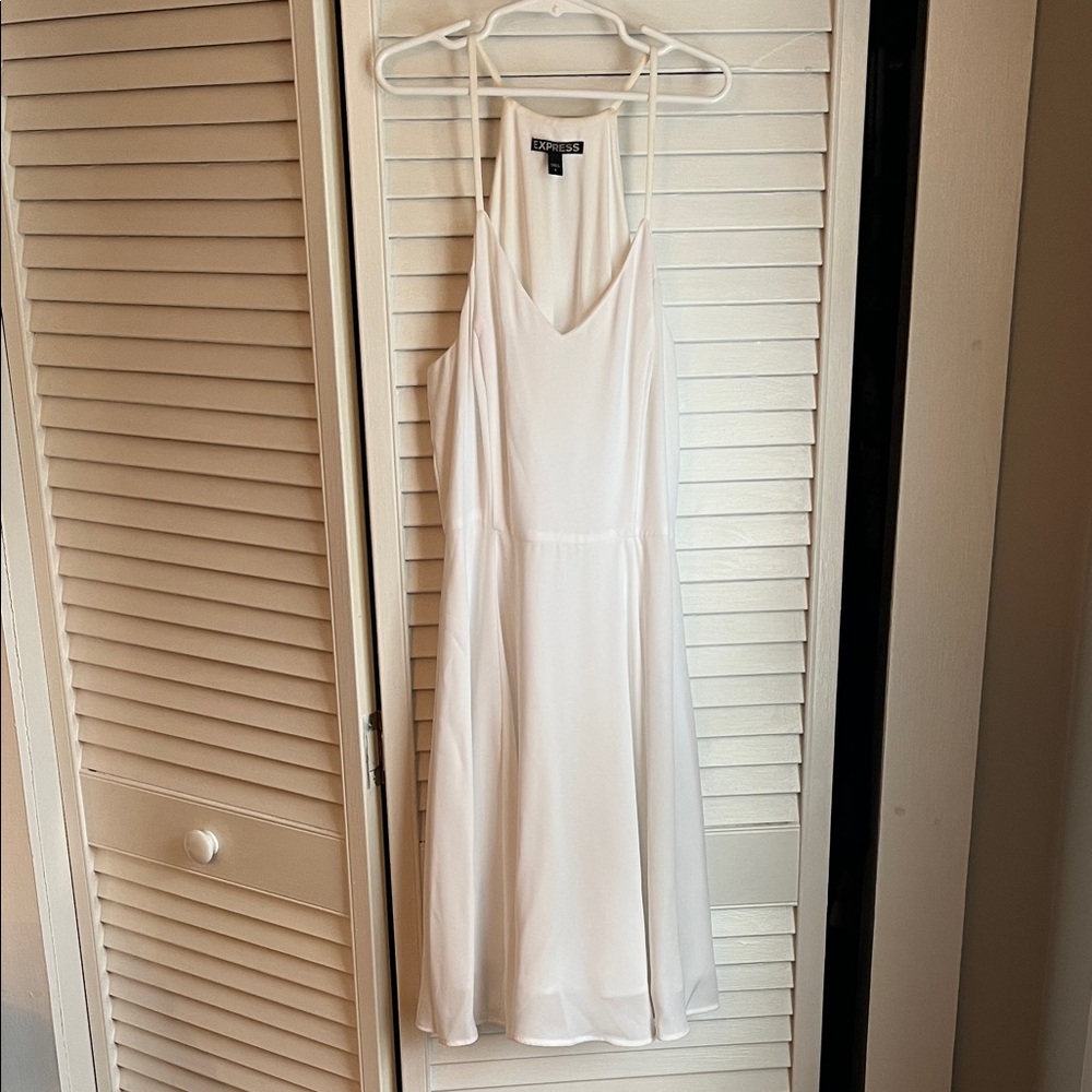 Express Ivory Spaghetti Strap Dress